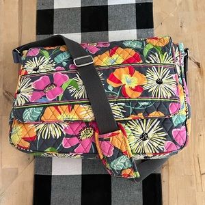 Vera Bradley Messenger Bag in Jazzy Blooms